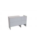 BANCO BANCONE CASSA  MODULARE CON SCASSO 140x50xH9