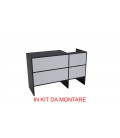 BANCO BANCONE CASSA  MODULARE CON SCASSO 140x50xH9