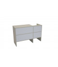 BANCO BANCONE CASSA  MODULARE CON SCASSO 140x50xH9