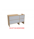 BANCO BANCONE CASSA  MODULARE CON SCASSO 140x50xH9