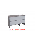 BANCO BANCONE CASSA  MODULARE CON SCASSO 140x50xH9