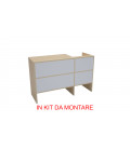 BANCO BANCONE CASSA  MODULARE CON SCASSO 140x50xH9