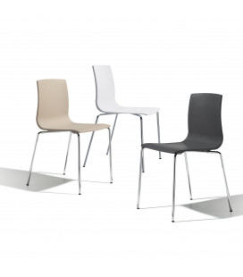 SET 4 SEDIE ALICE CHAIR TELAIO 4 GAMBE METALLO