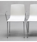 SET 2 SEDIE ALICE CHAIR CON BRACCIOLI IMPILABILE