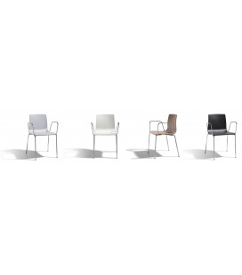 SET 2 SEDIE ALICE CHAIR CON BRACCIOLI IMPILABILE