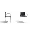 SET 2 SEDIE ALICE CHAIR CON BRACCIOLI IMPILABILE