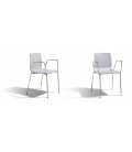 SET 2 SEDIE ALICE CHAIR CON BRACCIOLI IMPILABILE