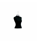 BUSTO DONNA MAGLIA NERA SARTORIALE CON GANCIO MADE