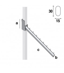 APPENDERIA BROCHE INCLINATA 8POSTI  X TUBO 25x25mm