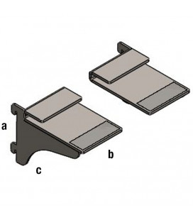 COPPIA STAFFE A PINZA PER RIPIANO VETRO SPES. 8 MM