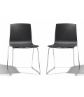 SET 2 SEDIE ALICE PIEDI A SLITTA TECNOPOLIMERO