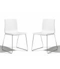 SET 2 SEDIE ALICE PIEDI A SLITTA TECNOPOLIMERO