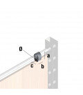 GIUNTO PER TUBO 25 mm AGGANCIO PANNELLO CROMATO