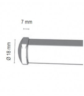 TAPPO POMOLO LISCIO CON INSERTO PER TUBO D. 16 mm