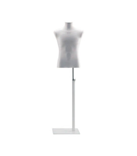 TORSO SARTORIALE CON BASE UOMO SPALMATO BIANCO CON