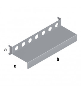 RIPIANO IN LAMIERA FORATA 35X11 PER MONTANTE 25 mm