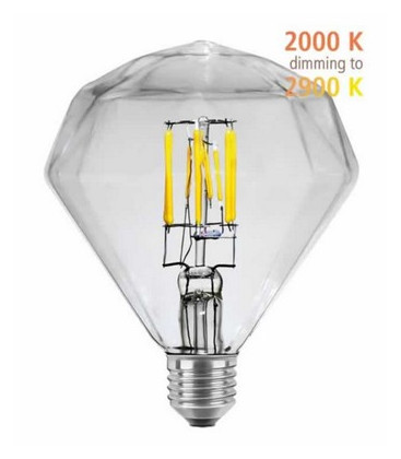 LED DIAMANT CLEAR E27 6 W AMBIENT DIMMING