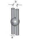 GIUNTO SUPPORTO PARALLELLO PER TUBI DA 25 mm