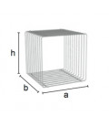 ESPOSITORE CUBO IN TONDINO EDILE h 40x40x40-60 cm