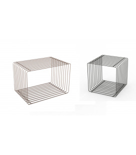 ESPOSITORE CUBO IN TONDINO EDILE h 40x40x40-60 cm