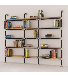 KIT ARREDAMENTO COMPONIBILE INDUSTRIAL LIBRERIA