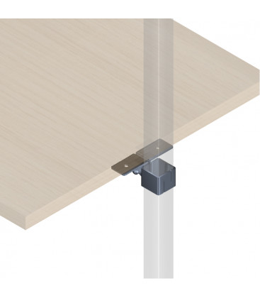 KIT 6 SUPPORTI MENSOLE RIPIANO LEGNO TUBO 25x25 mm