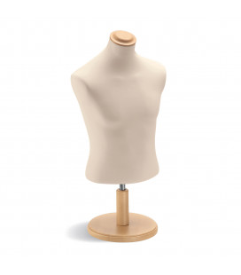 BUSTO CON BASE POLIURETANO CORTO UOMO CON VESTE