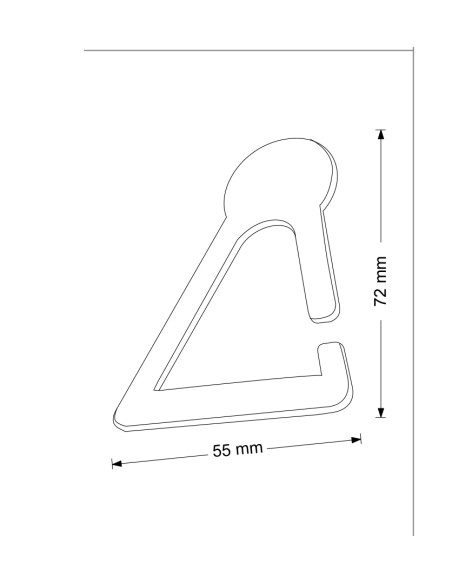 SUPPORTO PORTA CRAVATTA METALLO CROMATO APPENDINO