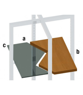 RIPIANO IN VETRO TRASPARENTE 42X42 cm SP. 8 MM