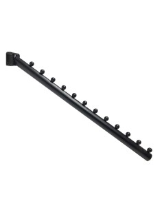 CREMAGLIERA 12 POSTI NERA ATTACCO TUBO OVALE 30x15