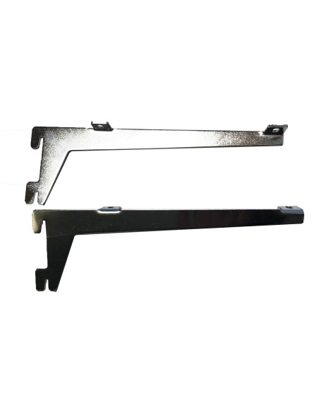 COPPIA REGGIMENSOLE PER RIPIANO  200 MM CROMATE