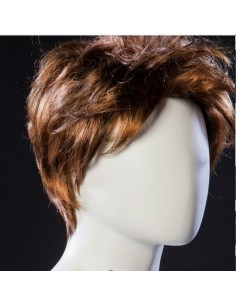 PARRUCCA CORTA SFILATA CASTANA MECHES NERE