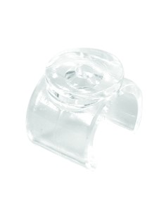 SUPPORTO TRASPARENTE RIPIANI MENSOLA X TUBO D.25mm