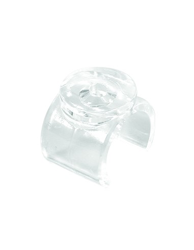 SUPPORTO TRASPARENTE RIPIANI MENSOLA X TUBO D.25mm