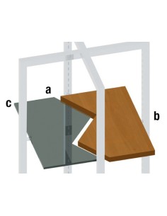 RIPIANO IN VETRO TRASPARENTE 42X42 cm SP. 8 MM PER GONDOLA QV_01