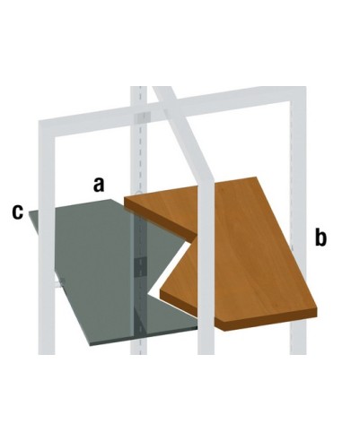 RIPIANO IN VETRO TRASPARENTE 42X42 cm SP. 8 MM PER GONDOLA QV_01