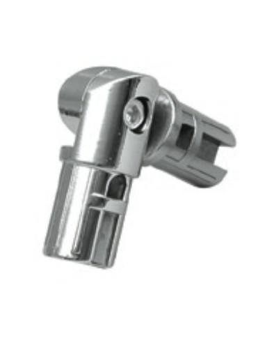 GIUNTO A SNODO CROMATO 90°/180°  TUBO TONDO 25 mm