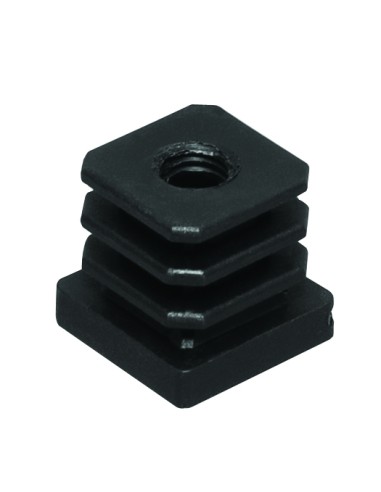 PIEDINO ALETTATO E FILETTATO M10 PER TUBO QUADRO 2 5x25 mm