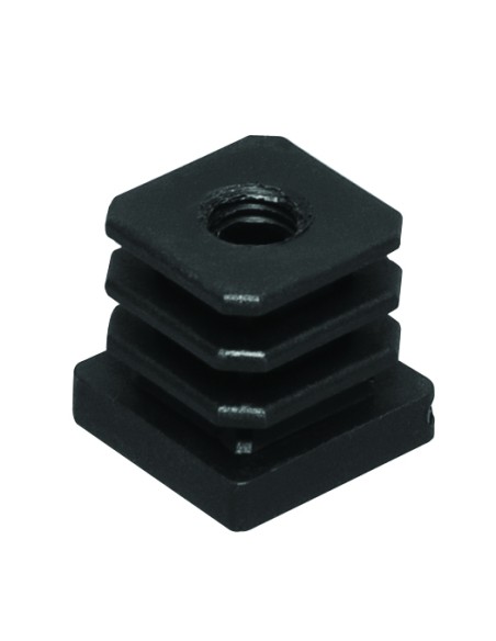 PIEDINO ALETTATO E FILETTATO M10 PER TUBO QUADRO 2 5x25 mm