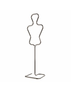 MANICHINO METALLICO BAMBINA TUBOLARE CROMATO