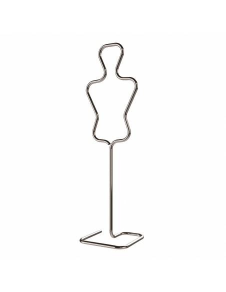 MANICHINO METALLICO BAMBINA TUBOLARE CROMATO