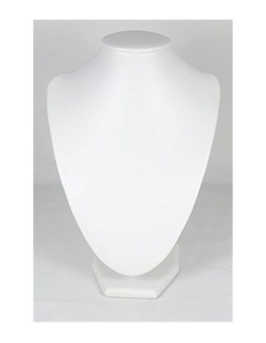 ESPOSITORE PORTA COLLANE SIMILPELLE BIANCO 17X25 C m