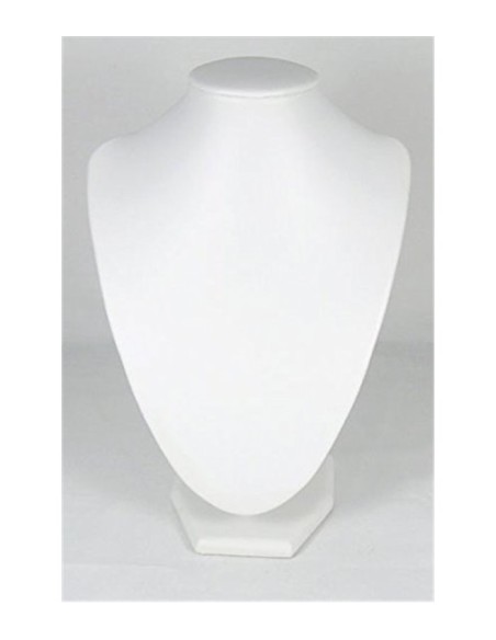 ESPOSITORE PORTA COLLANE SIMILPELLE BIANCO 17X25 C m
