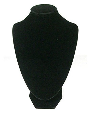 ESPOSITORE PORTA COLLANE VELLUTO NERO 17X25 CM