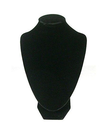 ESPOSITORE PORTA COLLANE VELLUTO NERO 17X25 CM