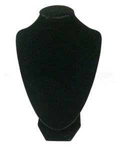ESPOSITORE PORTA COLLANE VELLUTO NERO 17X25 CM 2