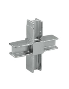 GIUNTO A 4 VIE  A CROCE PER TUBO DA 25x25 mm