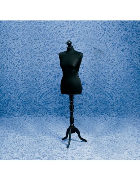 BUSTO DONNA SARTORIA CON BASE TREPPIEDI NERO