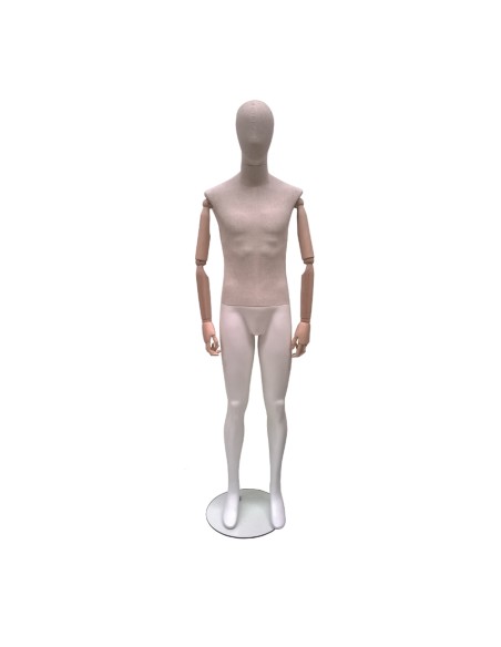 MANICHINO COUTURE UOMO ECRU' LEGNO NATURALE