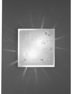 APPLIQUE IN VETRO CON CRISTALLI 30X30 CM